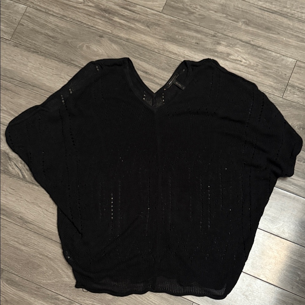 BCBGMaxAzria Black Knit Swim Coverup